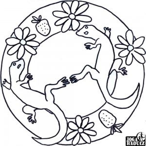 Mandala, ještěrky