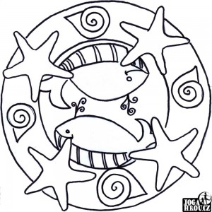 Mandala, hvězdice a velryby