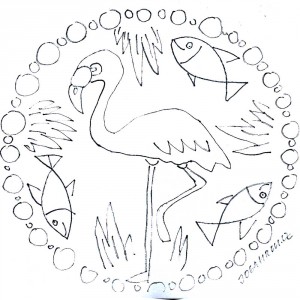 Mandala, plameňák